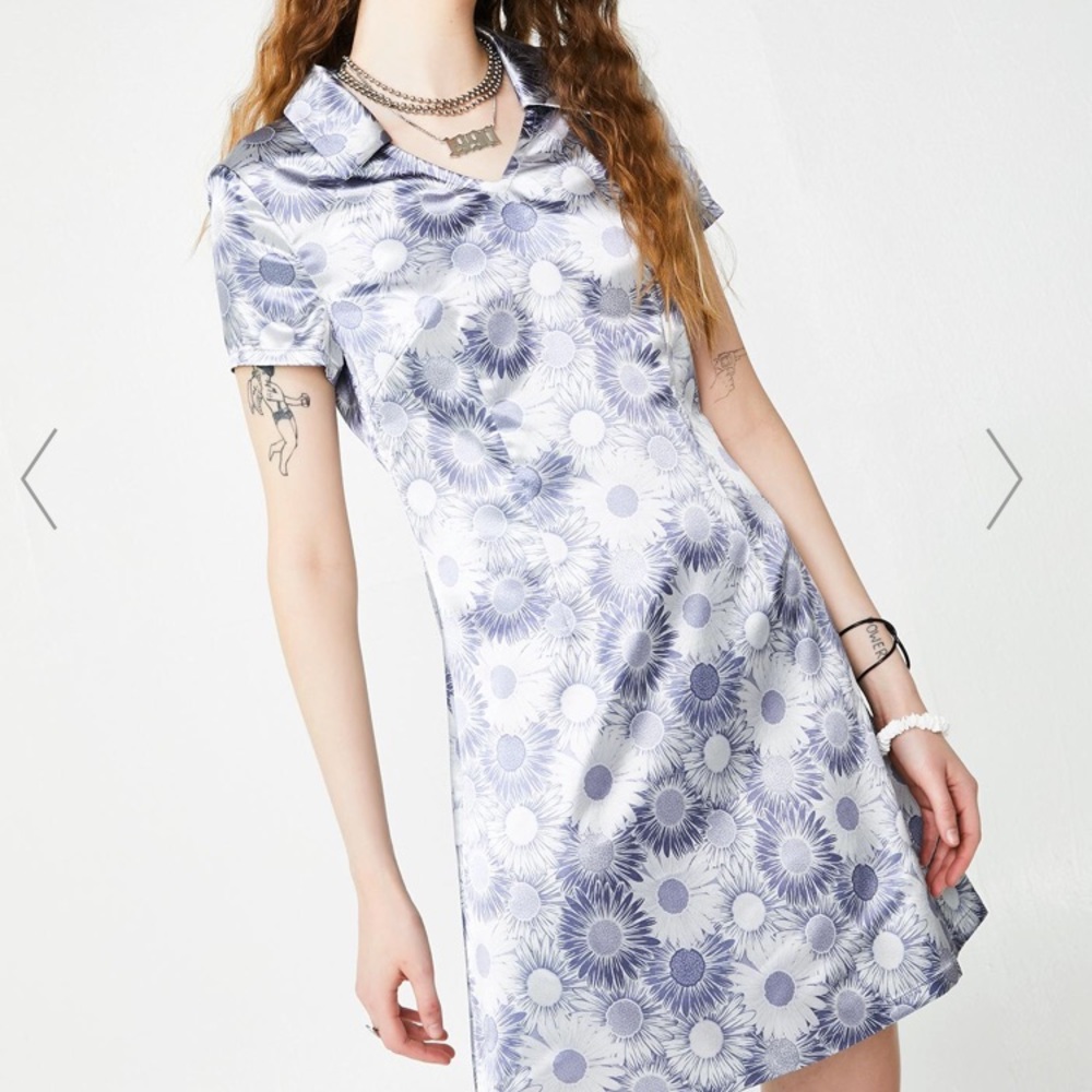Delias flower child satin dress by dolls kill